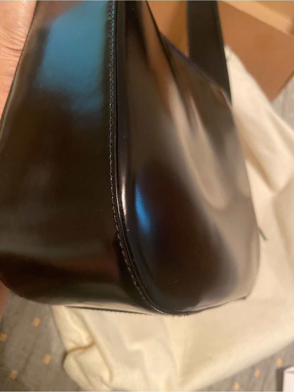 Gucci Pochette Patent Leather Shoulder Bag Vintage -New - Picture 3 of 6